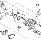 VTX1300C Задний тормозной суппорт