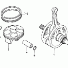 CRF250R Коленвал,поршни