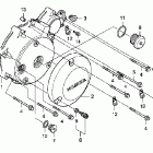 VT750C2 Крышка картера левая