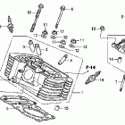 VT750C2 Задняя головка цилиндров