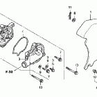 VT750C2 Water pump @ left rear cover