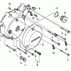 VT750CA Крышка картера левая