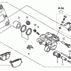 VTX1300T Задний тормозной суппорт
