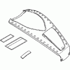 VTX1800F3 Tank belt (leather) (studded)