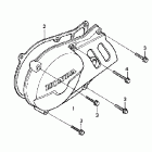 CRF80F Крышка картера левая