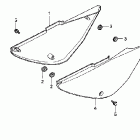 CRF80F БОКОВАЯ КРЫШКА