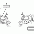 VT750C2 Наклейки предупреждения