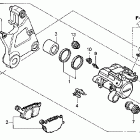 VTX1300C Задний тормозной суппорт