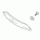 GL1800 Trunk handle (chrome w / gl logo)