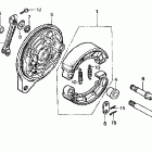 VT750DCB Задний тормоз