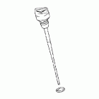 VTX1300C Chrome billet dipstick (