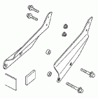 VTX1800C2 Backrest chrome rr carrier mount brackets
