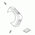 VTX1800R3 Billet driveshaft bolt cover (fluted design)