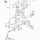 Bayou 300 (KLF300-B15) Главный тормозной цилиндр,передний