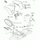 Prairie 300 (KVF300-B4) Наклейки предупреждения
