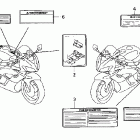 CBR1000RR105 Предупредительные таблички