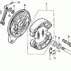 VT600CD Задний тормоз