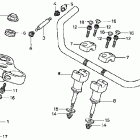 VT750CDD Руль и панель переднего номера