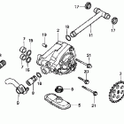 VT750CDC Масляный насос и фильтр