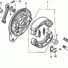VT750C Задний тормоз