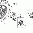 VT750C Заднее колесо