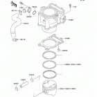 Prairie 400 (KVF400-D3) Цилиндр и поршни