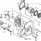 RVF750R Крышка картера левая
