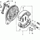 VT600C Задний тормоз