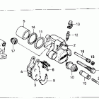 CB400F Задний тормозной суппорт