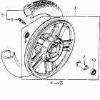 VT500C Заднее колесо
