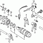 CM450C Cm450e / c gearshift drum @ gearshift arm