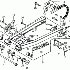 CR125R Swingarm @ drive chain 82