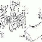 CB400T Left side cover @ rectifier  @ fuse