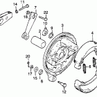 CB400T Задний тормоз