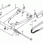 CB650C Swingarm @ chain case