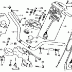 CX500D Handlebar @ top bridge @ key set