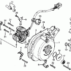 CT110 Left crankcase cover  @ alternator 80