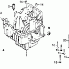 NA50 Crankcase @ oil pump @ reed valve 79-80
