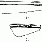 CM185T Fuel tank strip @ emblem side cover 79