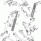 TL125K2 Rear shock absorber @ rear fender @ swingarm