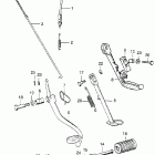 XL70K1 Rear brake rod @ side stand