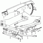 CB350F1 Chain case @ swingarm