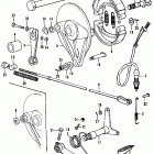 CB350F1 Rear brake pedal @ panel