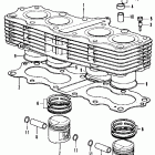 CB350F1 Cylinder @ piston