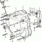 CB350F1 Right crankcase cover  @ clutch lever
