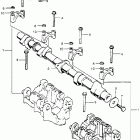 CB750K4 Camshaft @ camshaft holder
