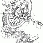 CB750K4 Rear wheel @ driven sprocket