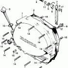 CL125S1 Right crankcase cover  @ clutch lever