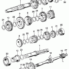 CL125S1 Transmission @ kick starterspindle