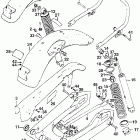 CL200 Rear shock absorber  @ swingarm @ rear fender